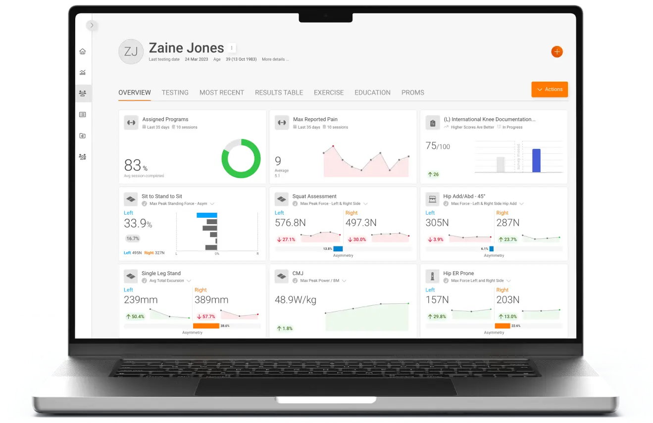 Athlete using Evolve training system